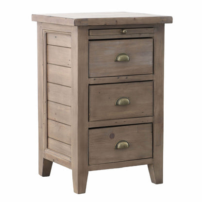 Irish Coast 3 Drawers Wood Nightstand