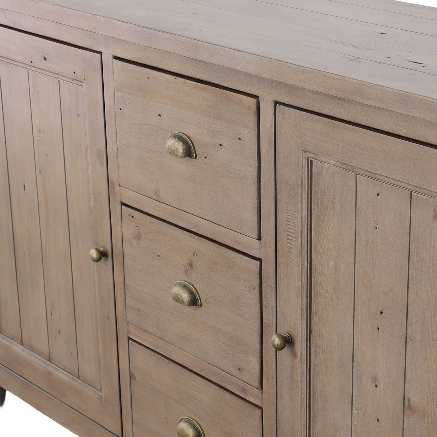 LH Home Irish Coast Three Drawers Wood Sideboard