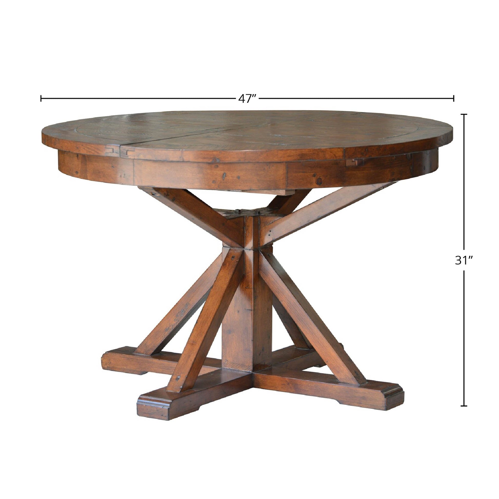 LH Home Irish Coast Extendable Round Dining Table