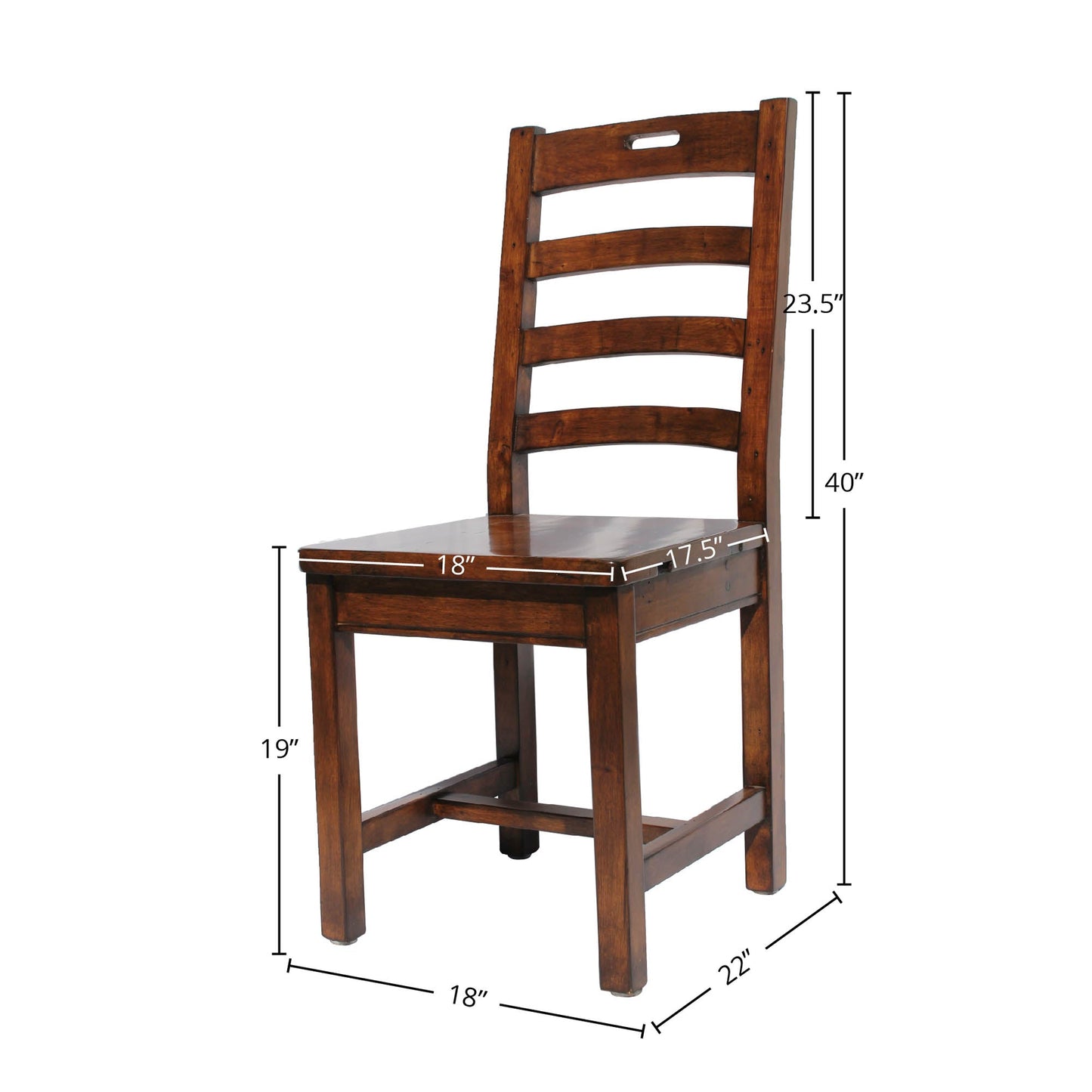 LH Home Irish Coast Hand-Hole Wooden Dining Chair