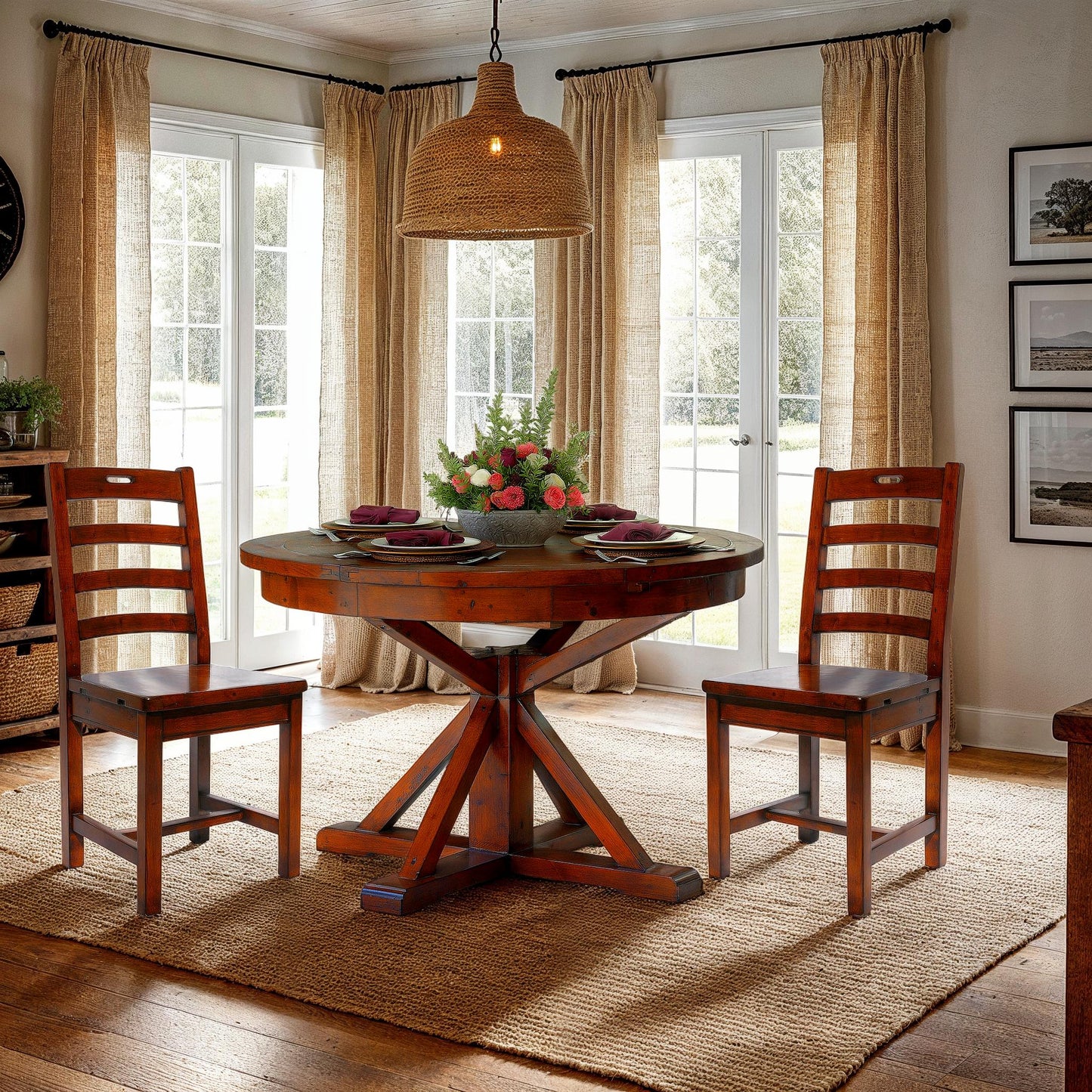 LH Home Irish Coast Hand-Hole Wooden Dining Chair