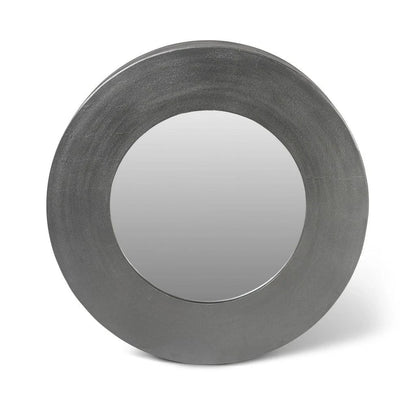 Rahi Reclaimed Cast Aluminum Round Wall Mirror