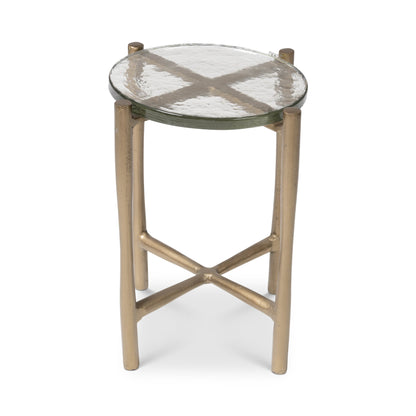 Shyla Reclaimed Cast Aluminum Round End Table