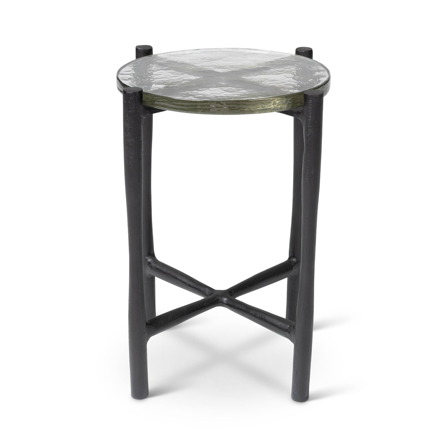 Shyla Reclaimed Cast Aluminum Round End Table (Set of 2)