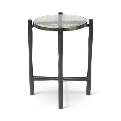 Shyla Reclaimed Cast Aluminum Round End Table (Set of 2)