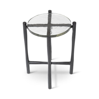 Shyla Reclaimed Cast Aluminum Round End Table (Set of 2)