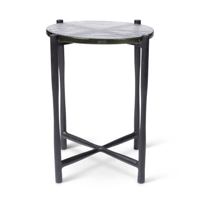 Shyla Reclaimed Cast Aluminum Round End Table