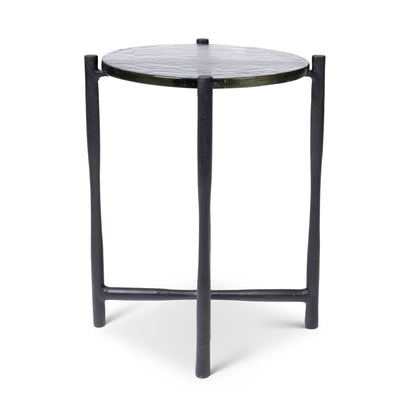 Shyla Reclaimed Cast Aluminum Round End Table (Set of 2)