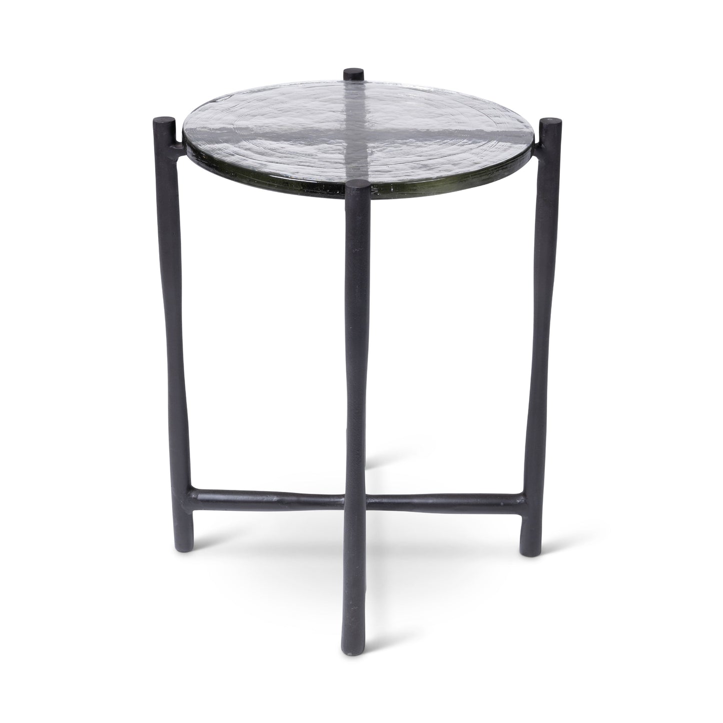 Shyla Reclaimed Cast Aluminum Round End Table (Set of 2)