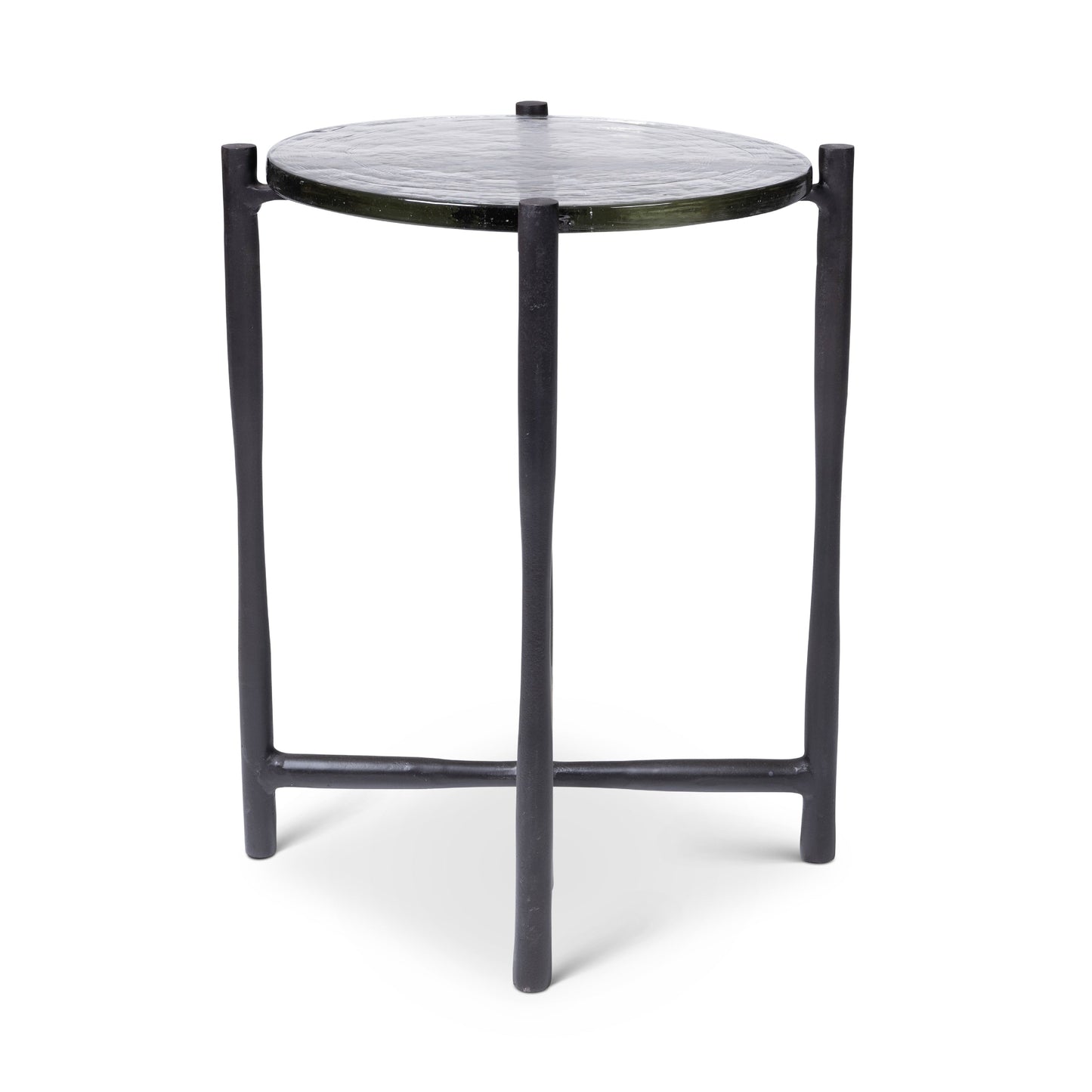 Shyla Reclaimed Cast Aluminum Round End Table