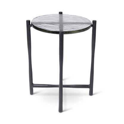 Shyla Reclaimed Cast Aluminum Round End Table