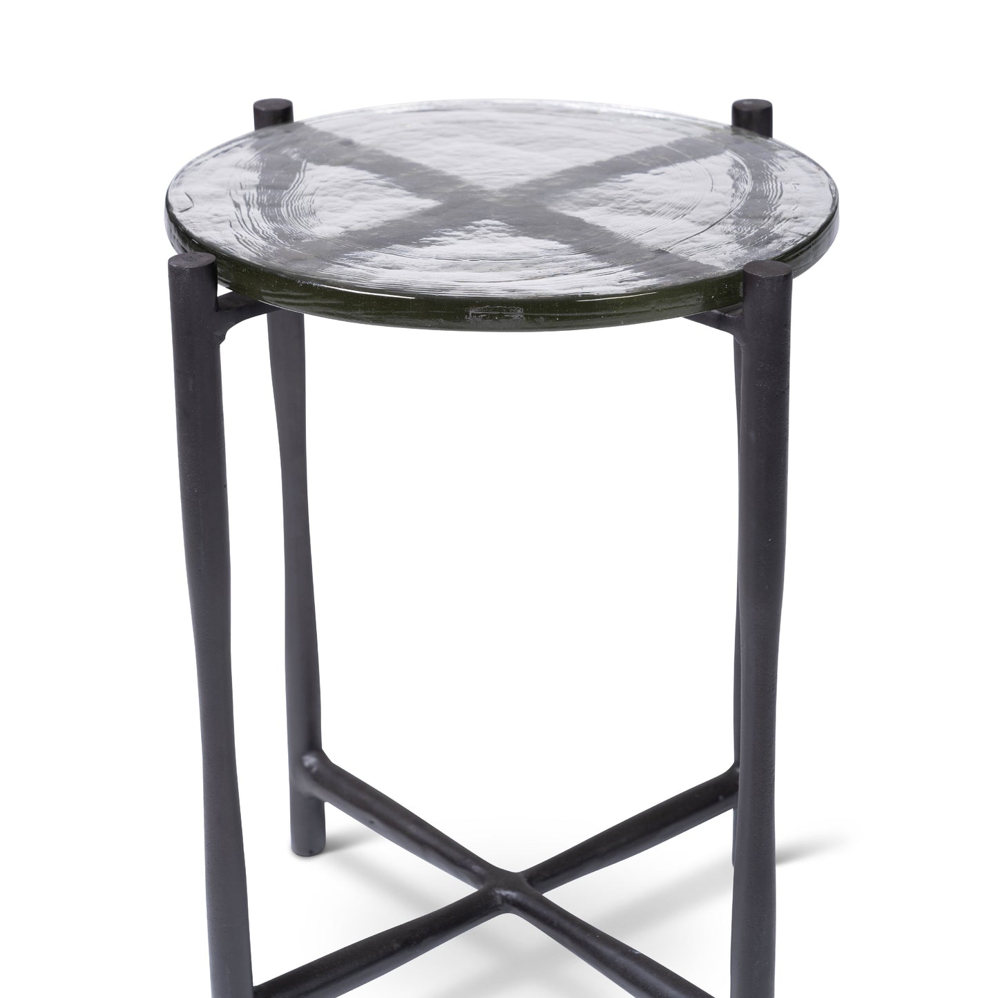 Shyla Reclaimed Cast Aluminum Round End Table