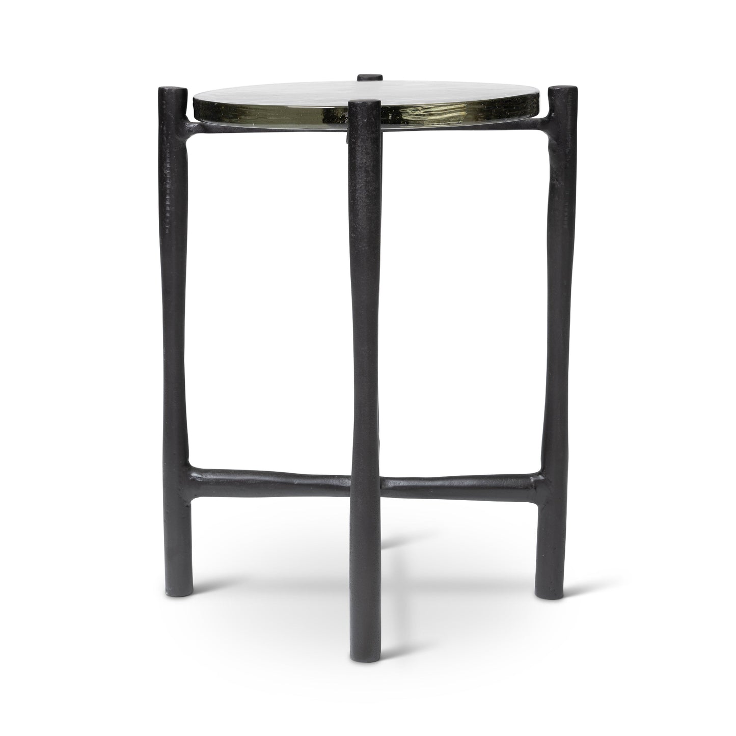 Shyla Reclaimed Cast Aluminum Round End Table