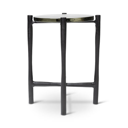 Shyla Reclaimed Cast Aluminum Round End Table