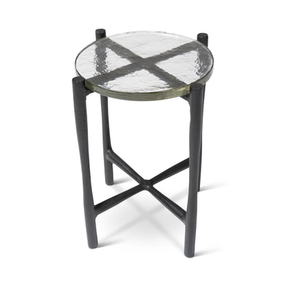 Shyla Reclaimed Cast Aluminum Round End Table