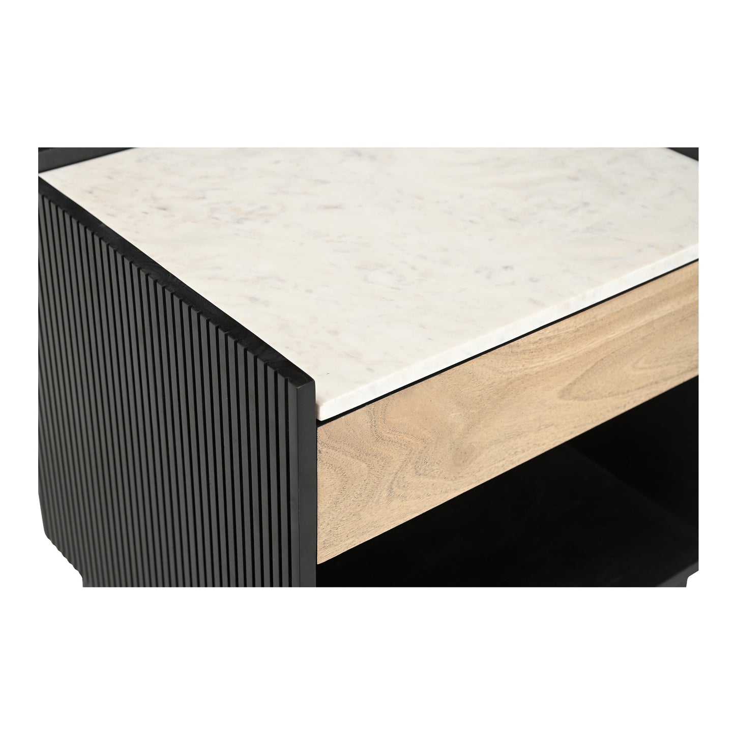 Carter Black Marble Top Nightstand