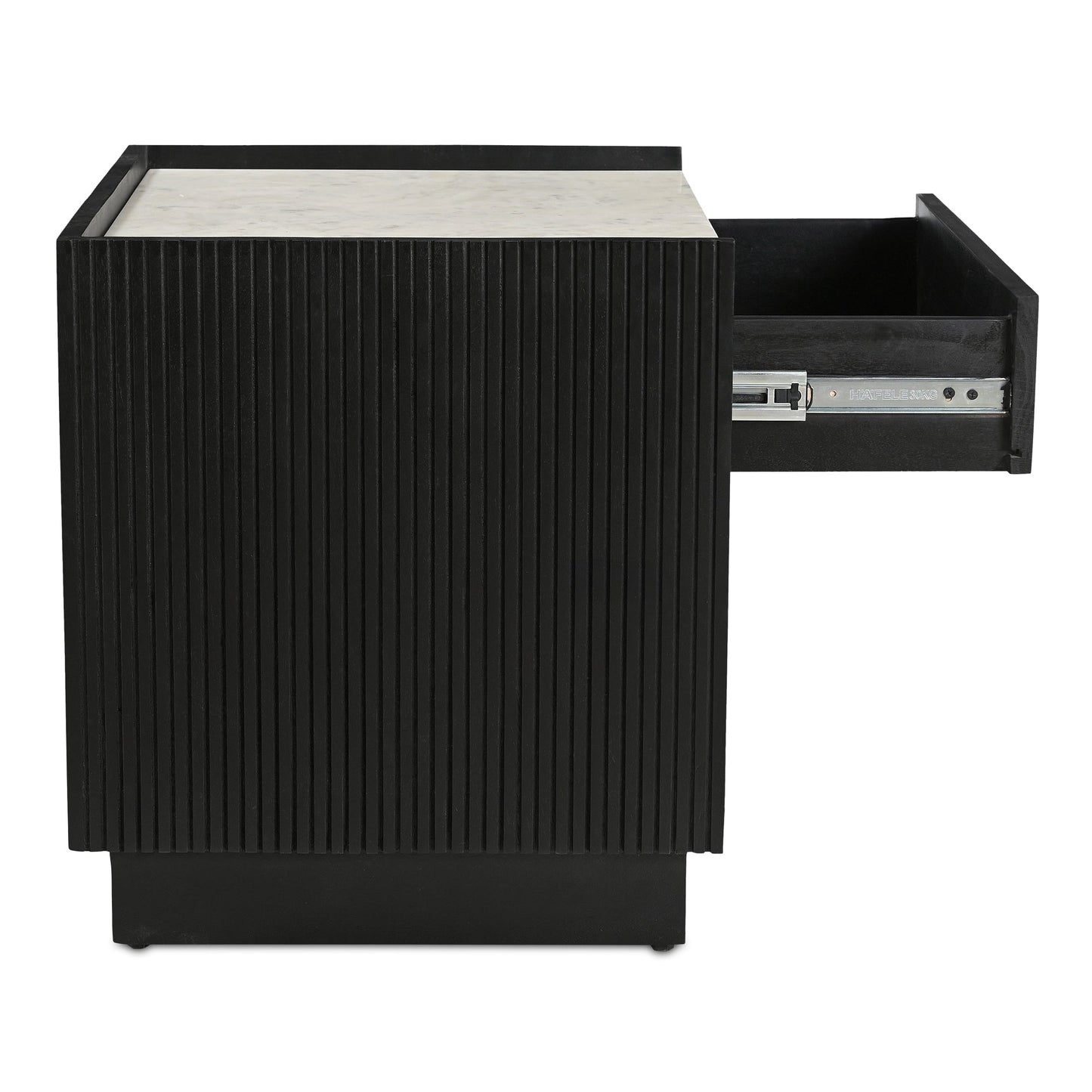 Carter Black Marble Top Nightstand