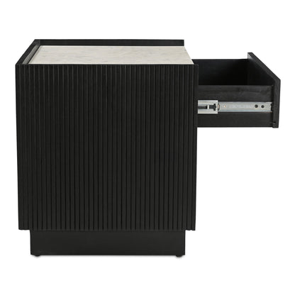 Carter Black Marble Top Nightstand