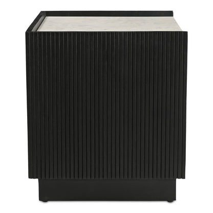 Carter Black Marble Top Nightstand