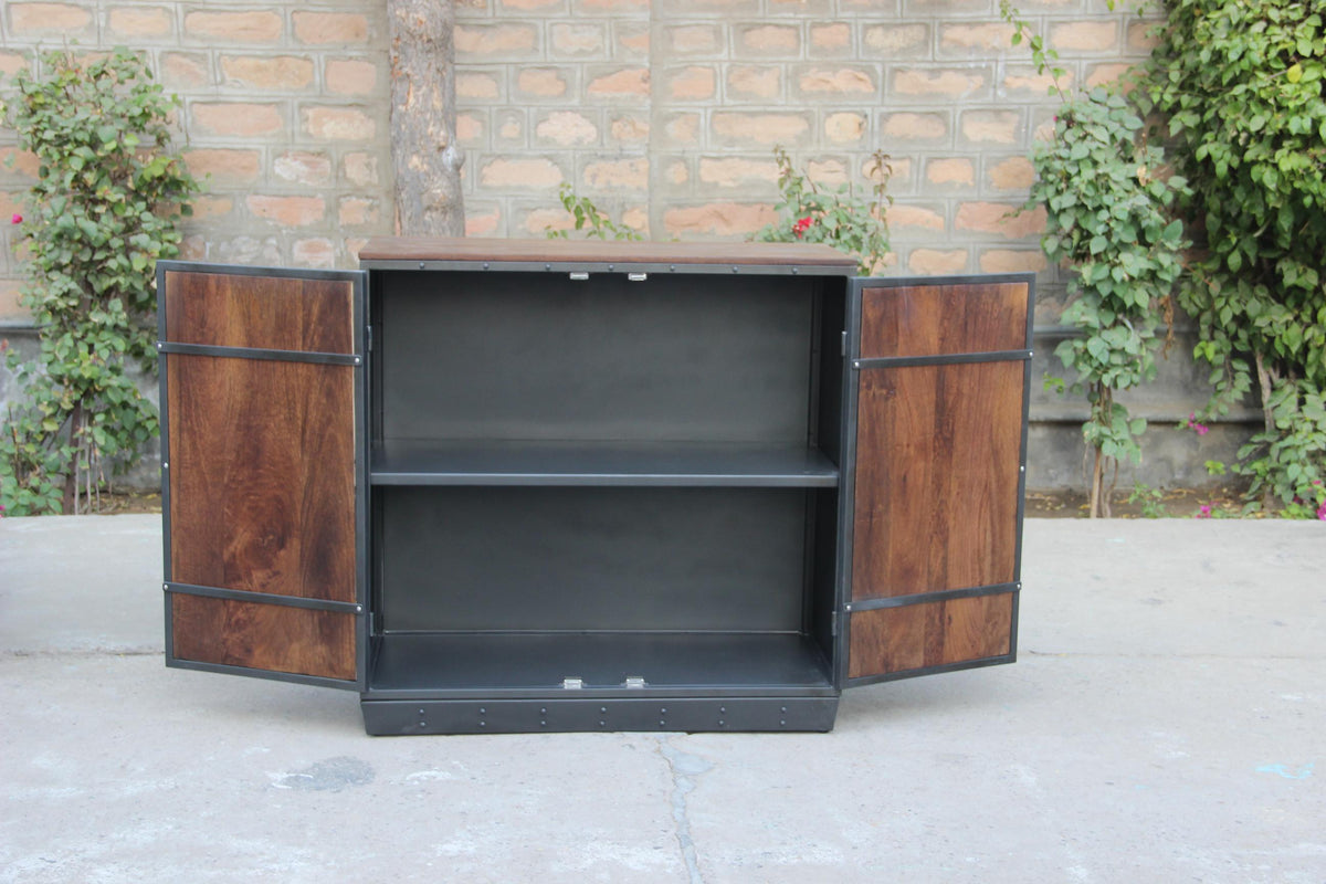 Medrano Wood Brown 2 Door Cabinet