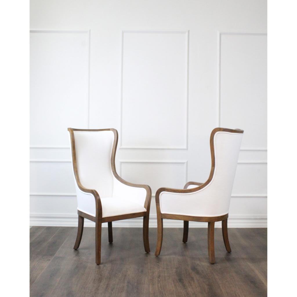 Peninsula Home Wincey White Fabric Dining Chair