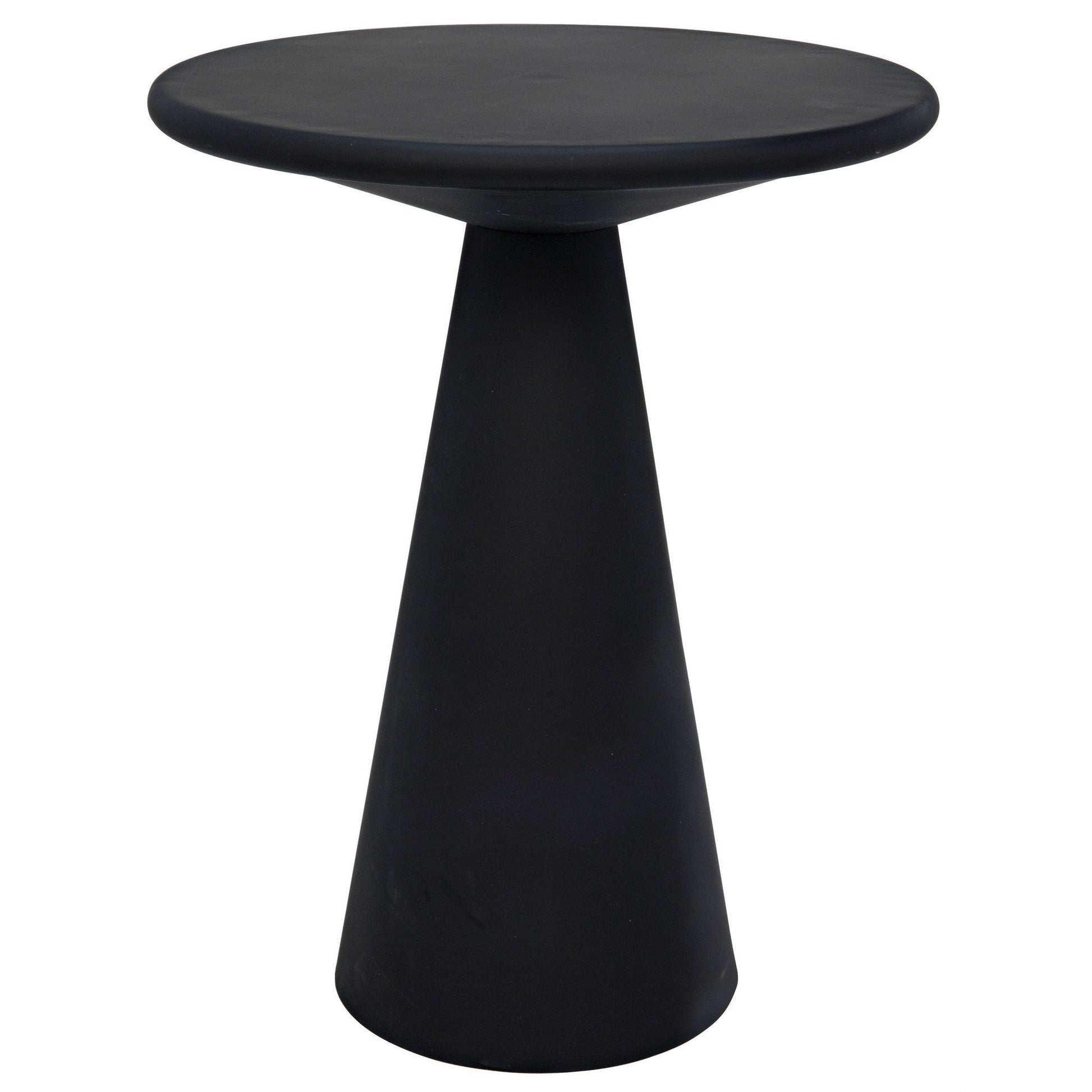 Idiom Black Steel Round Side Table-Side Tables-Noir-Sideboards and Things