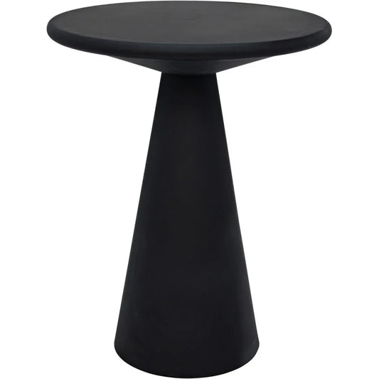 Noir Idiom Black Steel Round Side Table