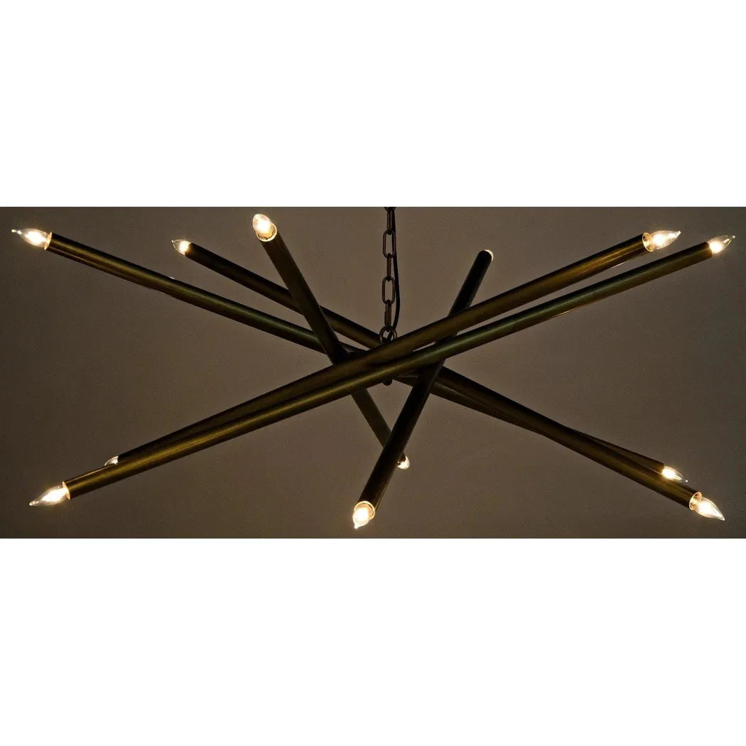 Ikram Metal Chandelier With Brass Finish