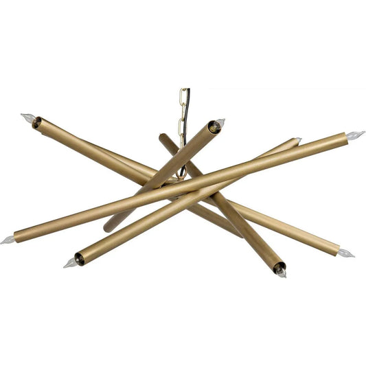 Noir Ikram Metal Small Chandelier With Brass