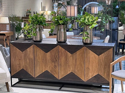 LH Home Illusion Four Doors Brown Sideboard