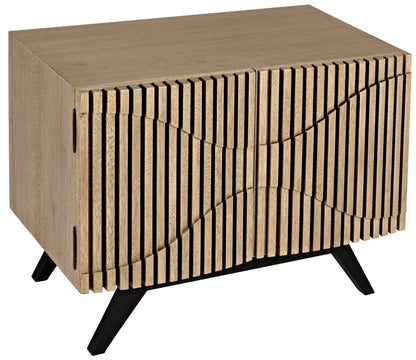 Illusion Steel Base Wood Single Sideboard-Sideboards-Noir-Sideboards and Things