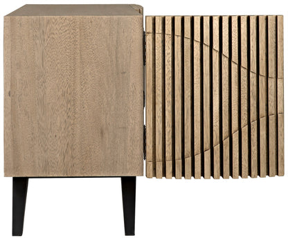 Illusion Steel Base Wood Single Sideboard-Sideboards-Noir-Sideboards and Things