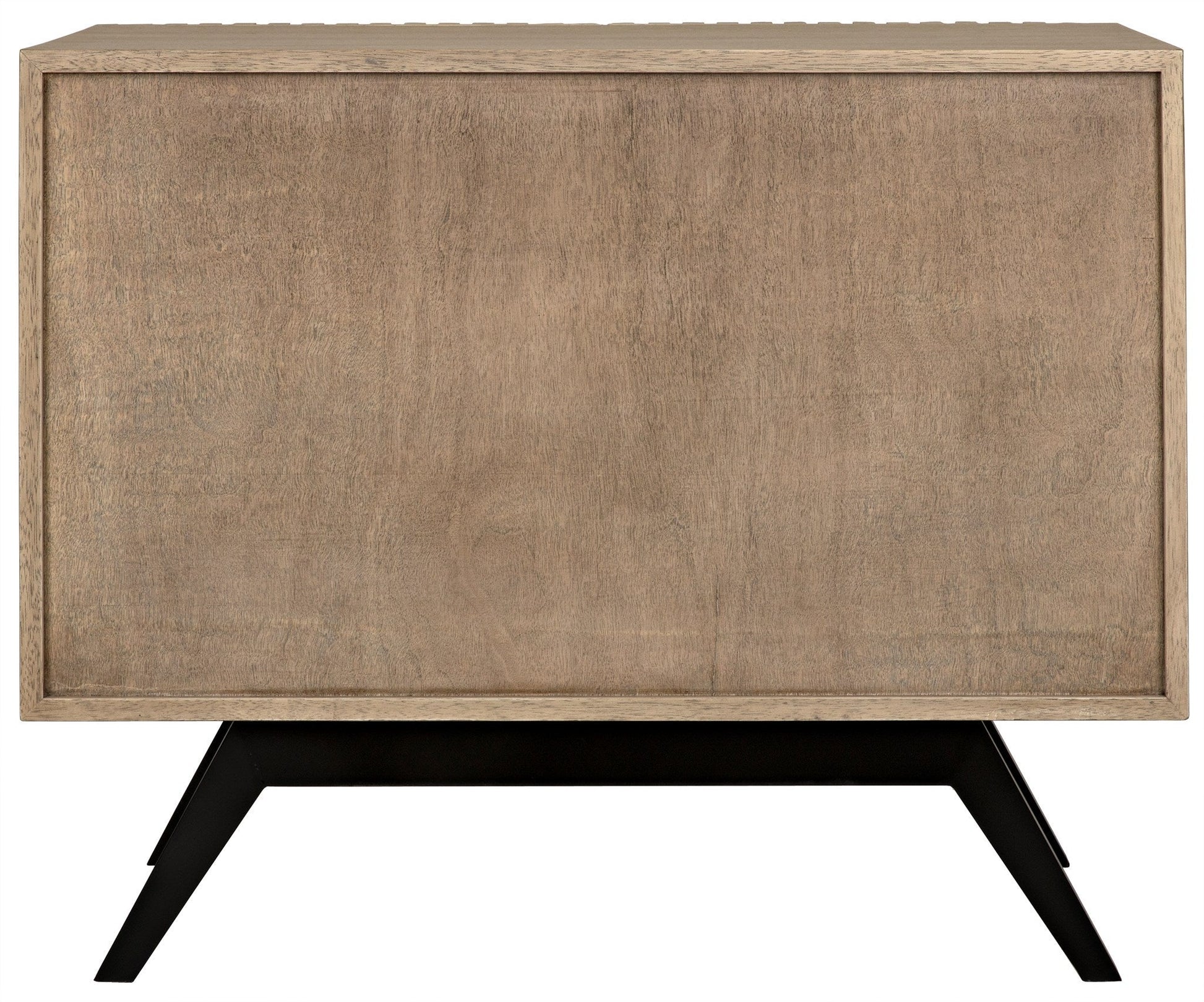 Illusion Steel Base Wood Single Sideboard-Sideboards-Noir-Sideboards and Things