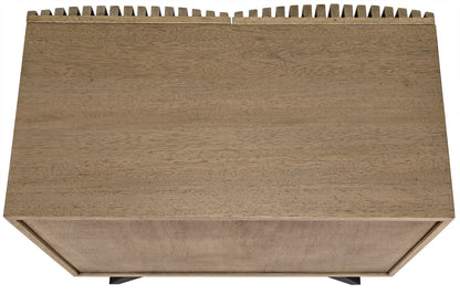 Illusion Steel Base Wood Single Sideboard-Sideboards-Noir-Sideboards and Things