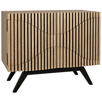 Illusion Steel Base Wood Single Sideboard-Sideboards-Noir-Sideboards and Things