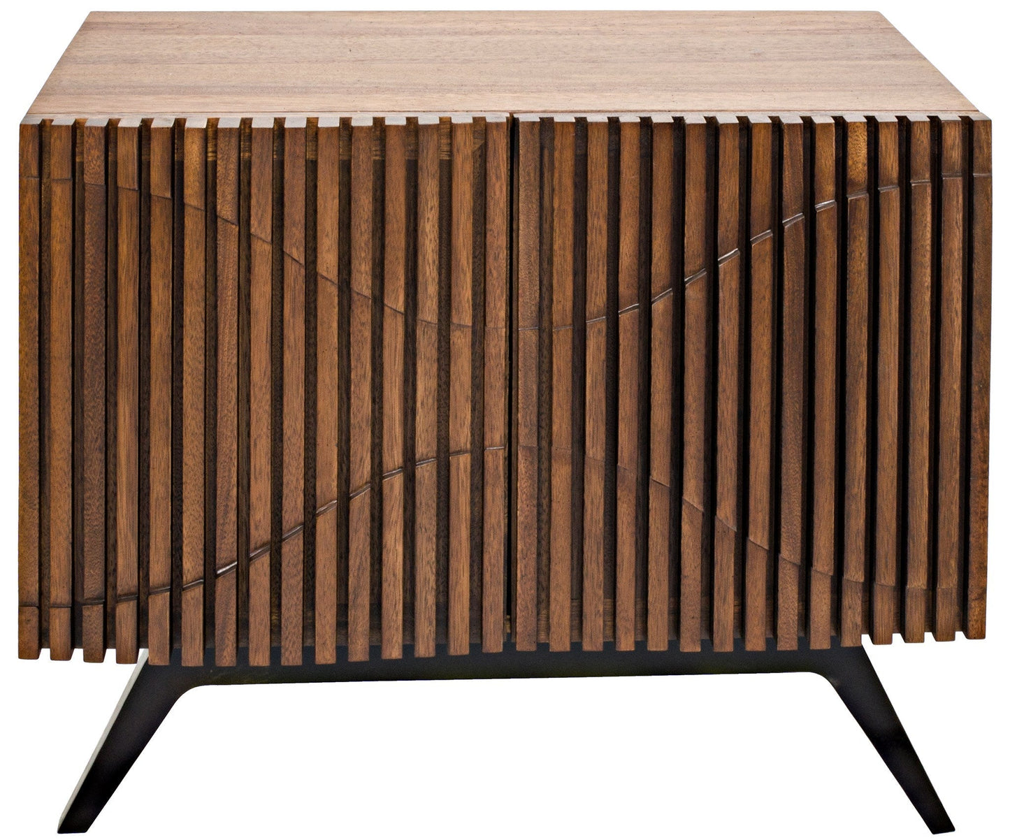 Illusion Wood and Steel Single Sideboard-Sideboards-Noir-Sideboards and Things