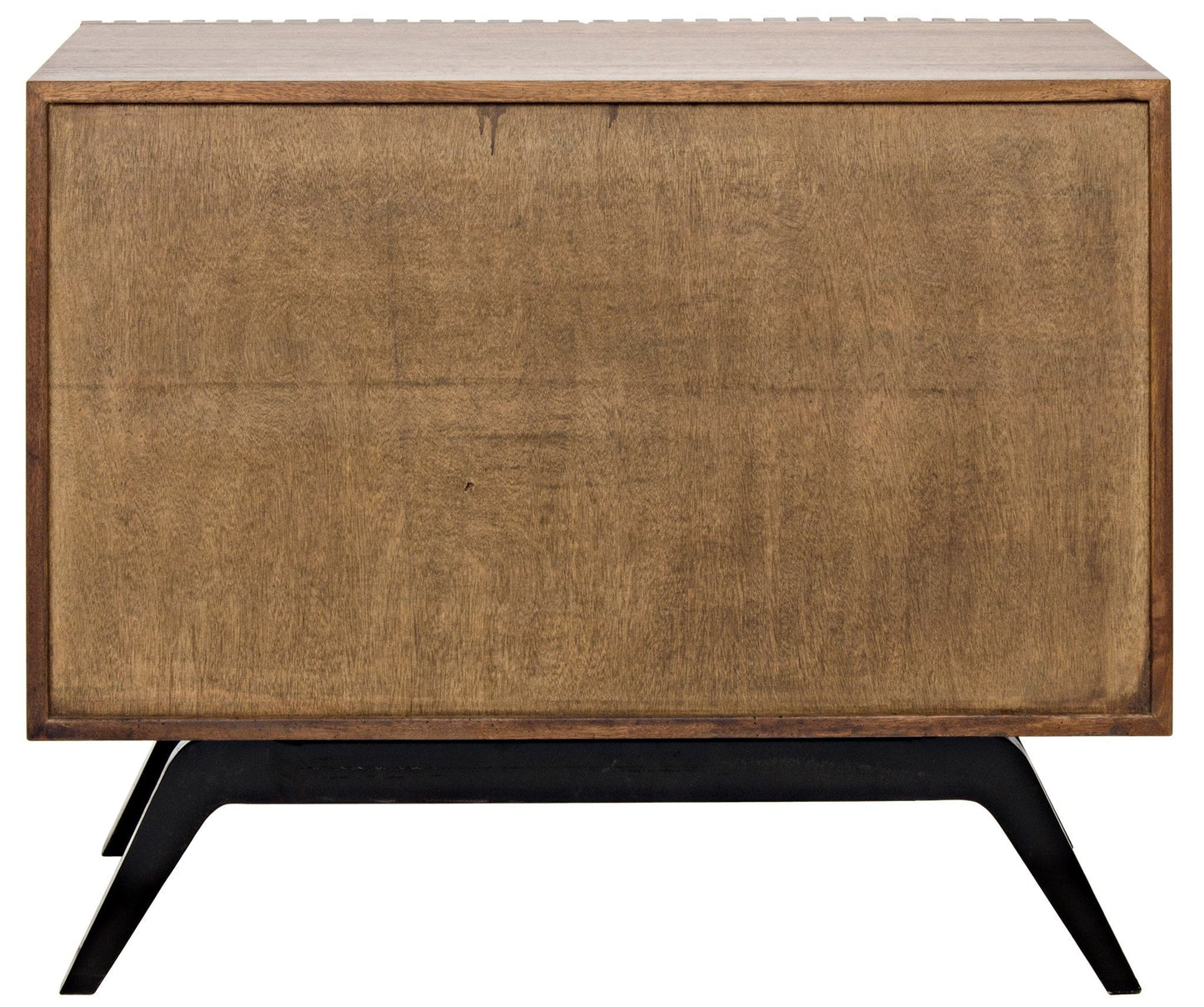 Illusion Wood and Steel Single Sideboard-Sideboards-Noir-Sideboards and Things