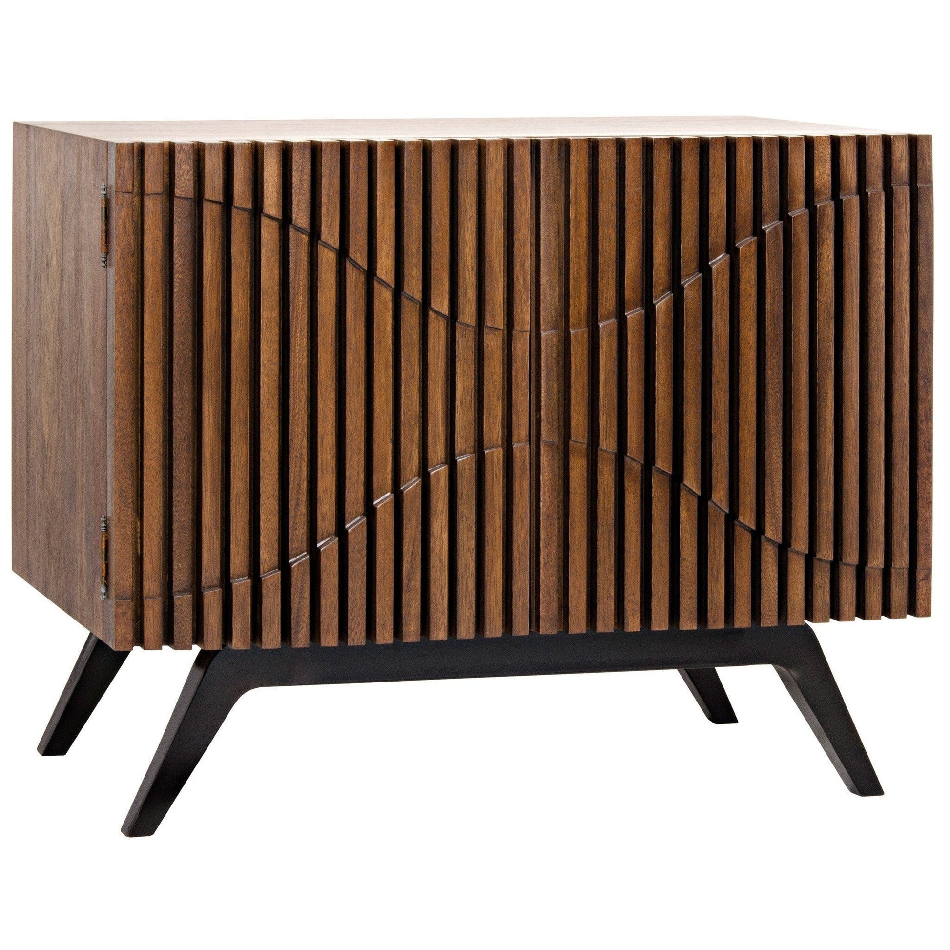 Illusion Wood and Steel Single Sideboard-Sideboards-Noir-Sideboards and Things