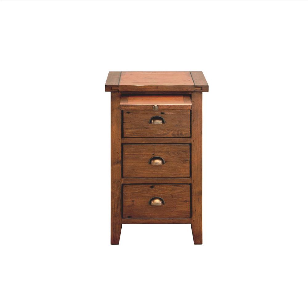 Irish Coast 3 Drawers Wood Nightstand