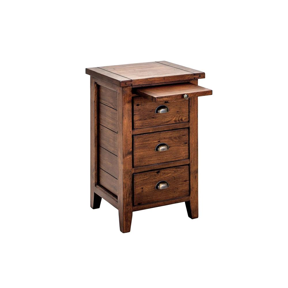 Irish Coast 3 Drawers Wood Nightstand