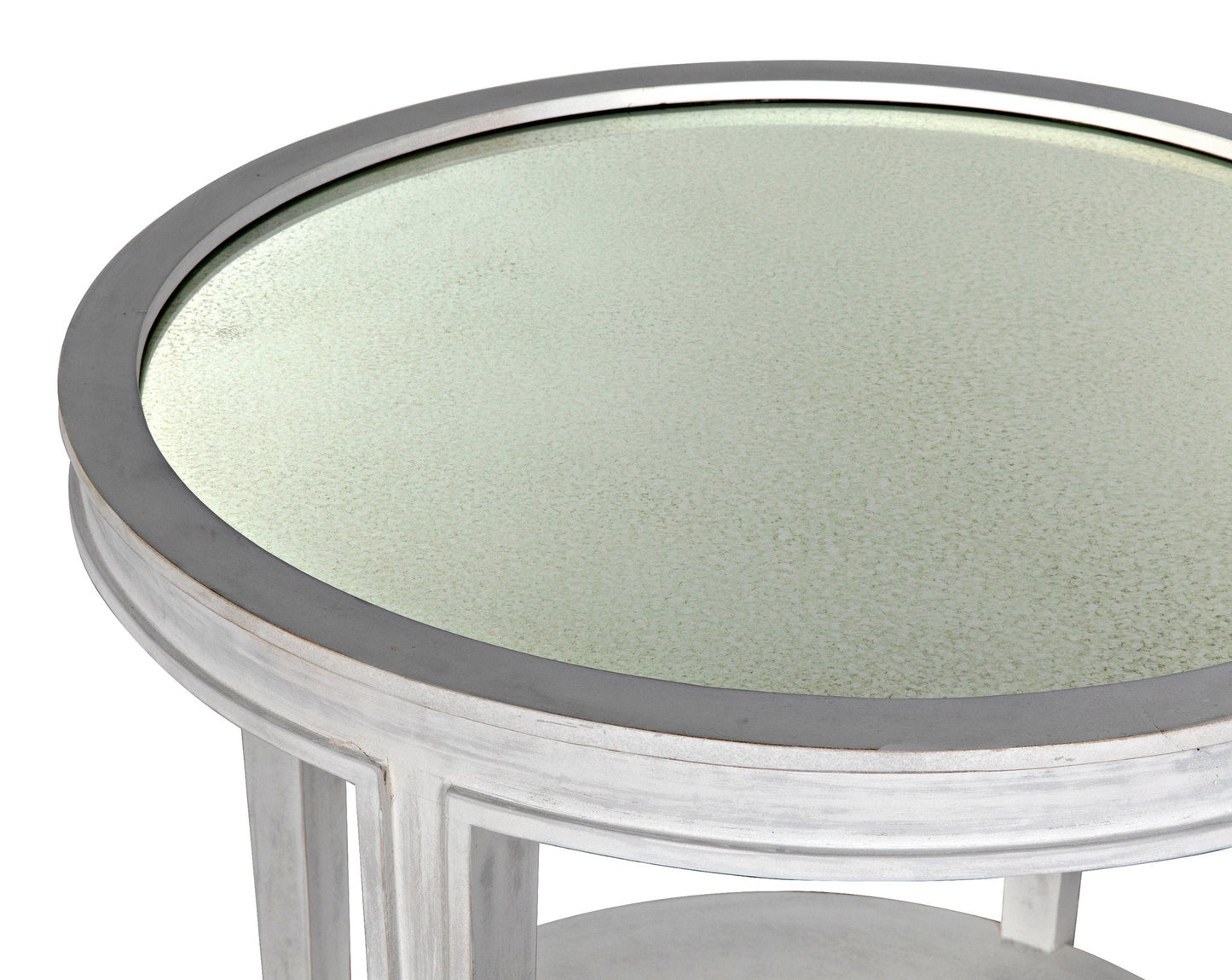 Imperial Wood White Round Side Table-Side Tables-Noir-Sideboards and Things