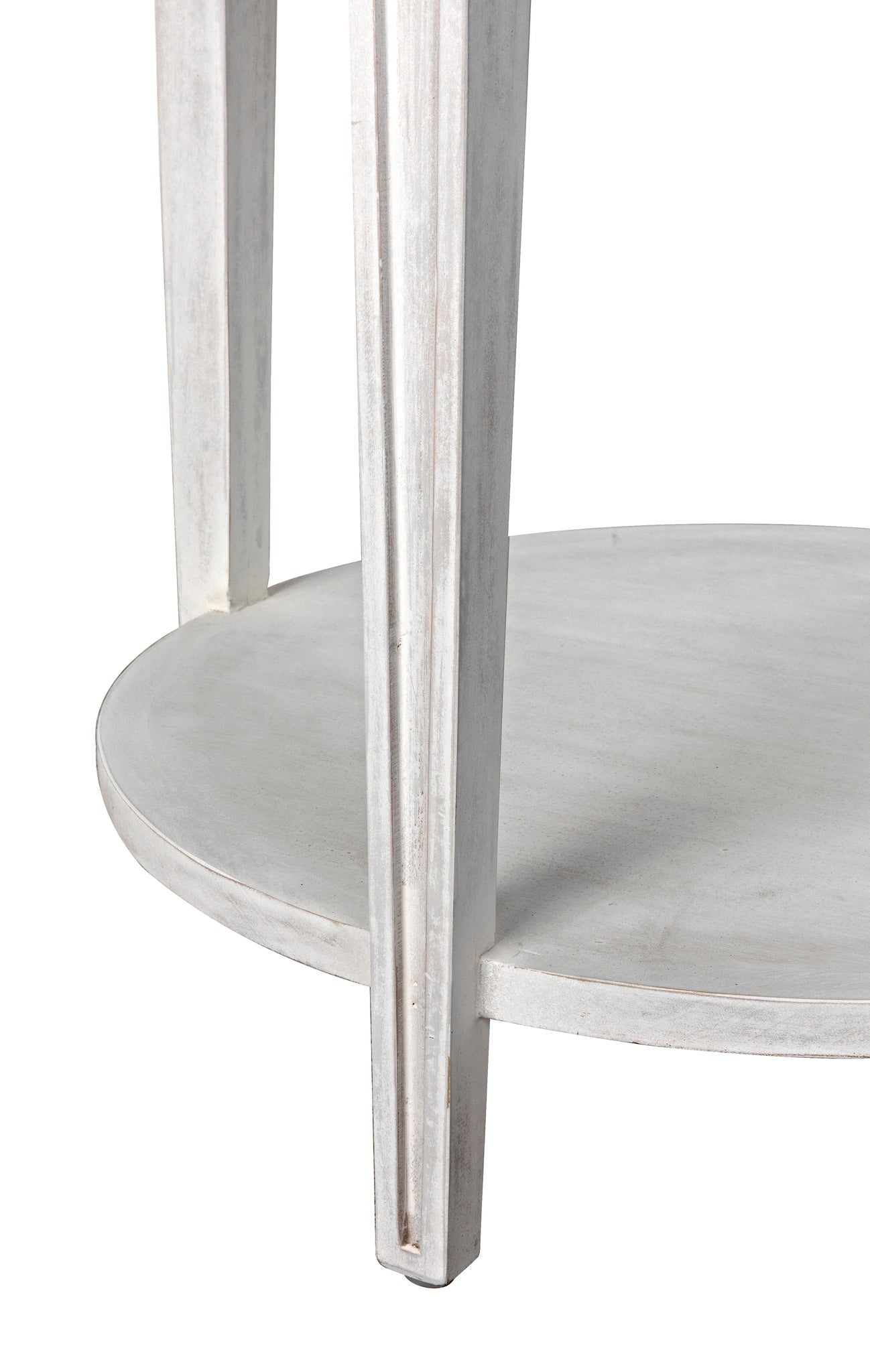 Imperial Wood White Round Side Table-Side Tables-Noir-Sideboards and Things