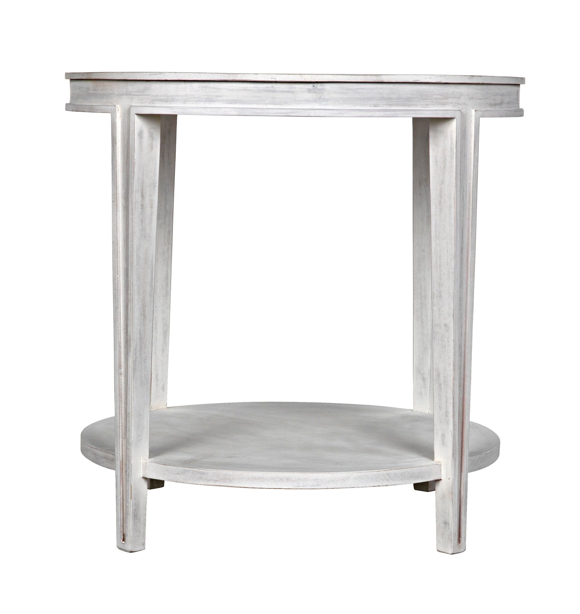 Imperial Wood White Round Side Table-Side Tables-Noir-Sideboards and Things