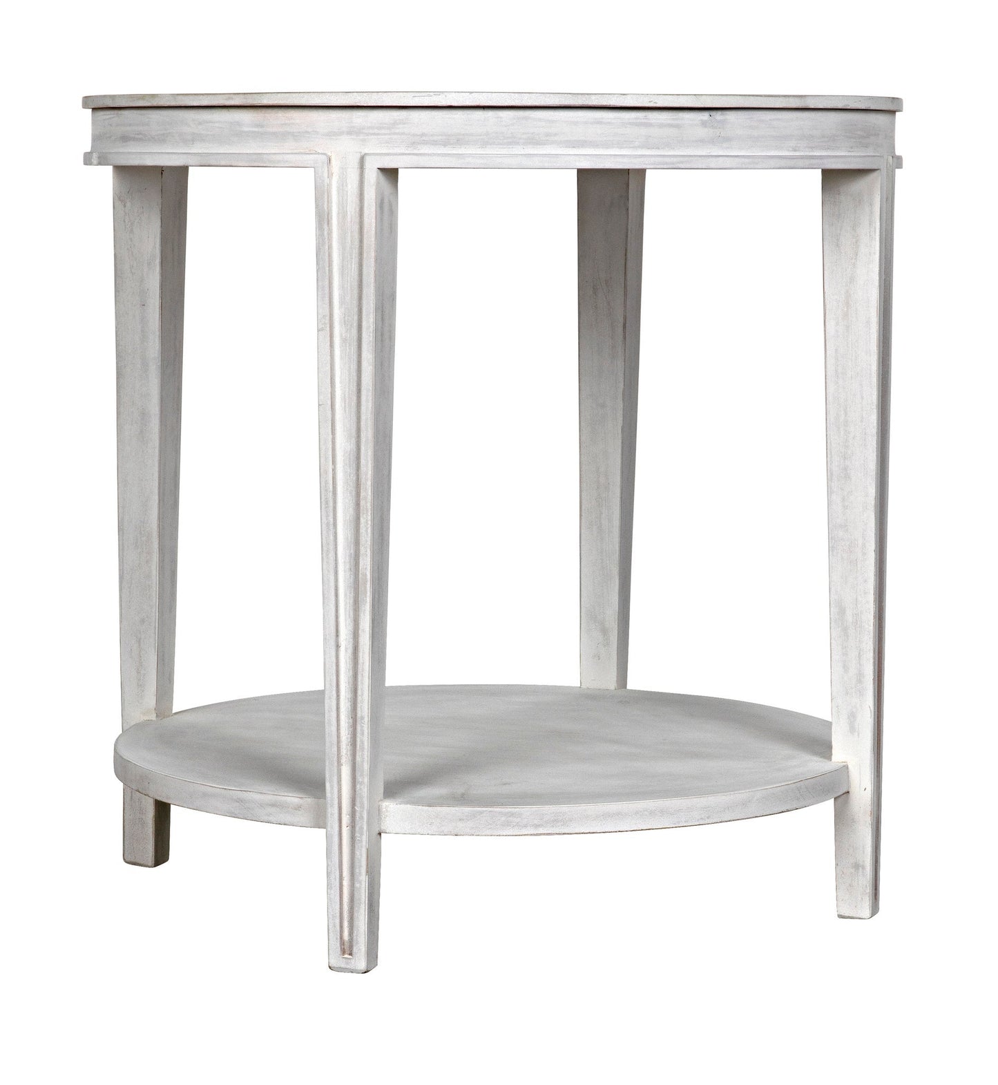 Imperial Wood White Round Side Table-Side Tables-Noir-Sideboards and Things