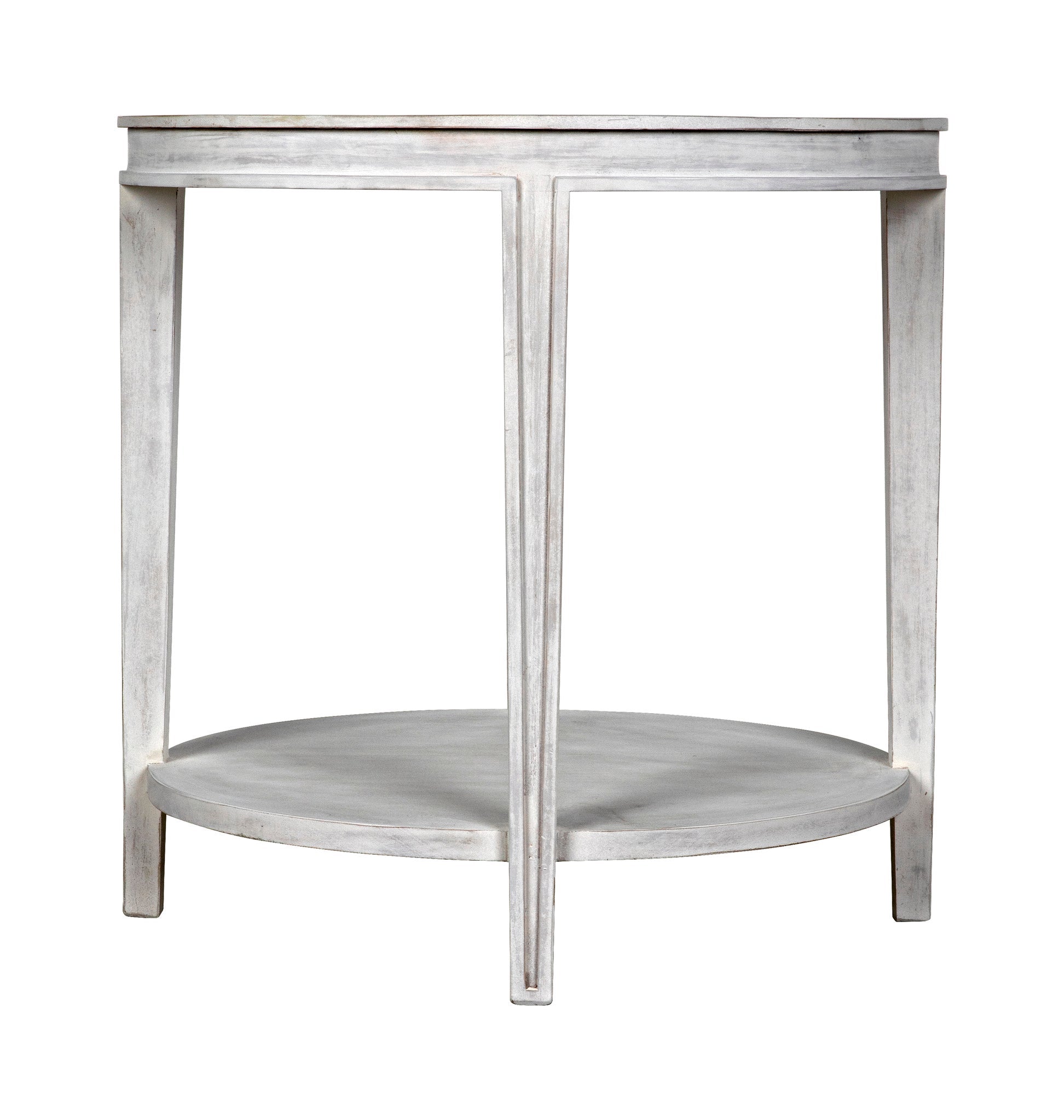 Imperial Wood White Round Side Table-Side Tables-Noir-Sideboards and Things