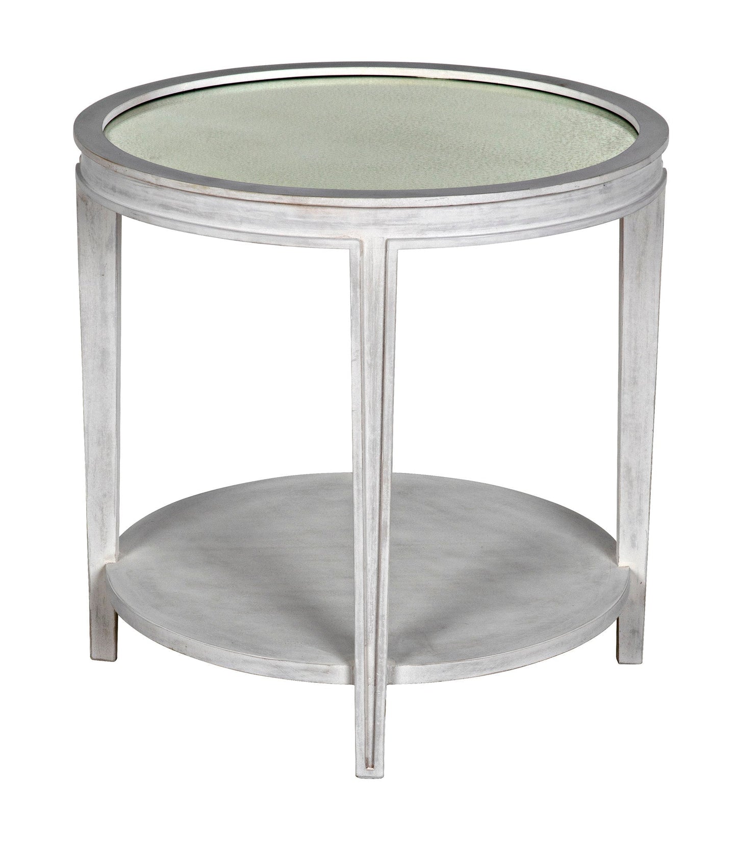 Imperial Wood White Round Side Table-Side Tables-Noir-Sideboards and Things