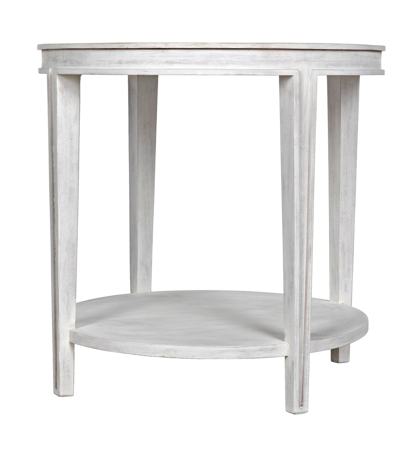 Imperial Wood White Round Side Table-Side Tables-Noir-Sideboards and Things