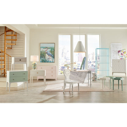 Indigo Girl Modern Ceramic Outdoor Garden Stool-Poufs and Stools-Wildwood-LOOMLAN