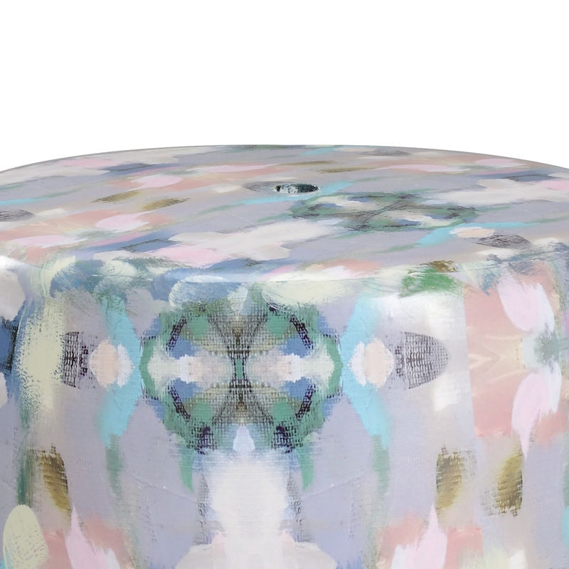 Indigo Girl Modern Ceramic Outdoor Garden Stool-Poufs and Stools-Wildwood-LOOMLAN