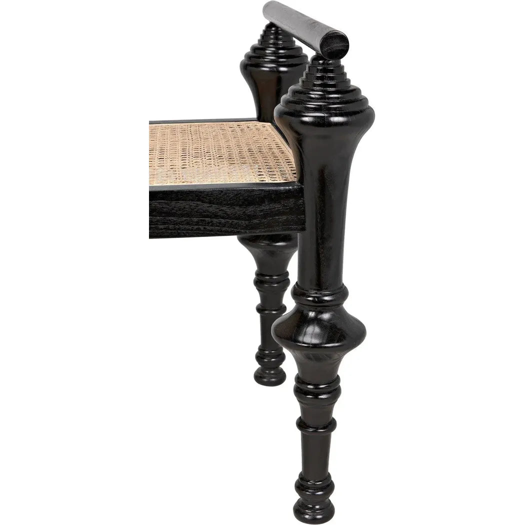 Noir Indochine Black Bedroom Bench